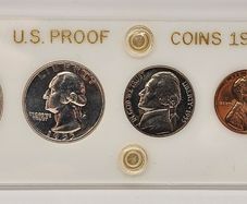 USA United States 1955 Silver Proof 5 Coin Set in Capital Holder