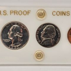 USA United States 1955 Silver Proof 5 Coin Set in Capital Holder