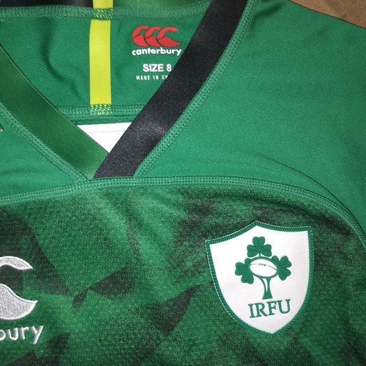 FREE POST NEW Ireland (Size 8)  Player Issue Rugby Jersey Shirt IRFU Eire Irish Canterbury Green GPS World Cup St Patricks Day Paddys Day Womans 7s