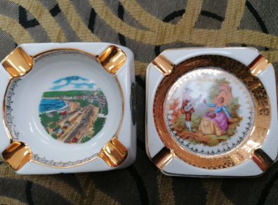Two vintage French ashtrays