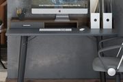 Alphason Memphis Charcoal Grey and Walnut Desk