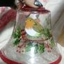 glass christmas robin candle set Image 9