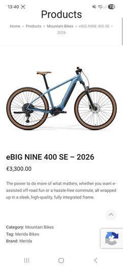 Merida Ebig.nine 400  Brand New / Unused 2,300 |