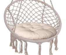 Cream Tassels Hanging Chair Hammock QUALITY with cream cushion!!