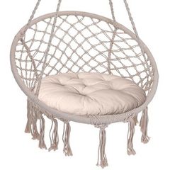 Cream Tassels Hanging Chair Hammock QUALITY with cream cushion!!