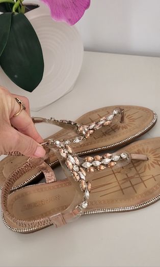LIBRA jewelled sandals Sz 39 ( Fit 6-6.5 UK)