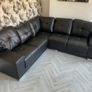 Hanson Fullback Leather Sofa Set Image 6