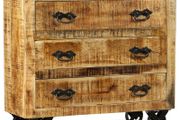 Sideboard with 3 Drawers Rough Mango Wood