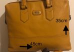 Hugo Boss leather messenger/travel bag