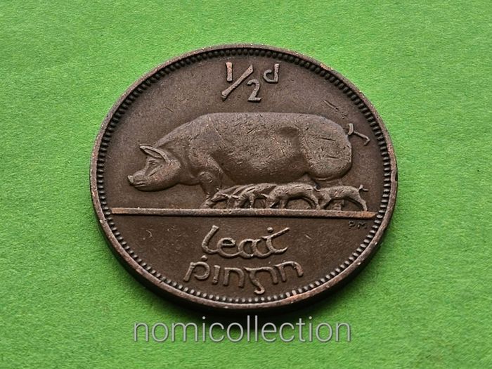 Ireland 1949 year Bronze Half Penny.