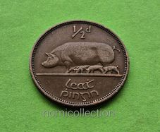 Ireland 1949 year Bronze Half Penny.