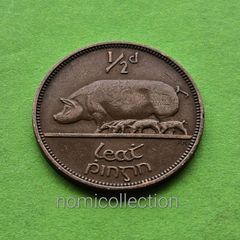 Ireland 1949 year Bronze Half Penny.