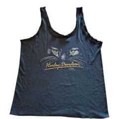 RARE - 1991 Harley Davidson Cat Lace Tank