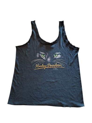 RARE - 1991 Harley Davidson Cat Lace Tank
