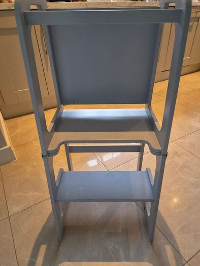 Convertible learning tower and table-stool set