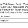IKEA Hemnes Desk Home Office White 155x65cm Image 7