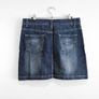 Pre Owned SASHA Vintage Y2K Denim Mini Skirt with Floral Embroidery Image 2