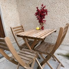IKEA Wooden Garden Table & 3 Chairs
