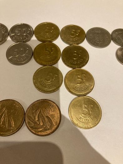 Belgium coin lot of 18 coins
