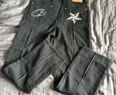 Corteiz C-Star Embroidered Black Denim Jeans
