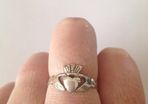 Sterling silver cladagh ring