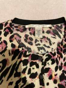 DvF wool. animal print cardigan