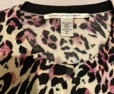 DvF wool. animal print cardigan
