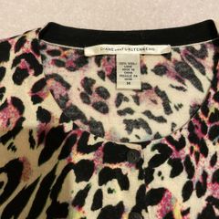 DvF wool. animal print cardigan