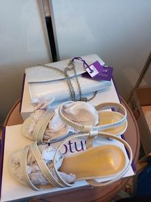 Lotus occassion /wedding matching shoes and bag set