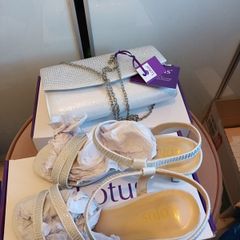 Lotus occassion /wedding matching shoes and bag set