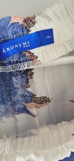 ANONYME Designers bardot leaf print top Sz XL (Fit 12-16UK) - Bnwot Rrp 69