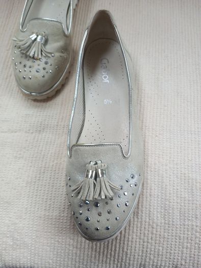 Gabor Grey/Silver Shoes Size 5 1/2