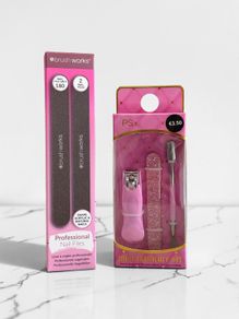 New Primark Pink Mini Manicure Set + Brushworks Files