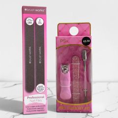 New Primark Pink Mini Manicure Set + Brushworks Files