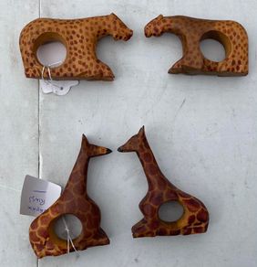 wooden animal napkin ring's