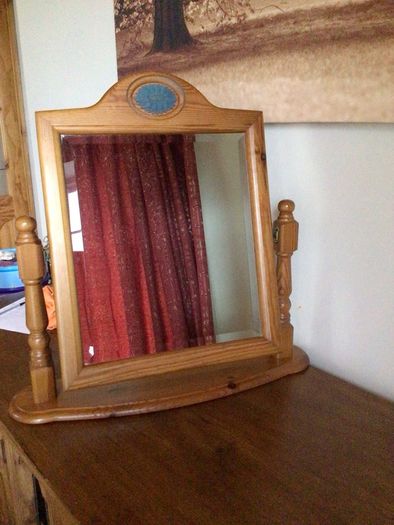 Freestanding Pine Dressing table mirror on stand