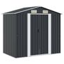 Garden Storage Shed Anthracite Steel 204x132x186 cm Image 2