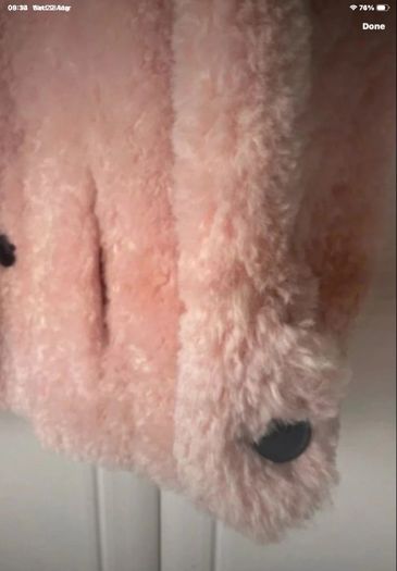 jacket Bnwt pink fluffy teddy style baloot brand size small double breasted jacket