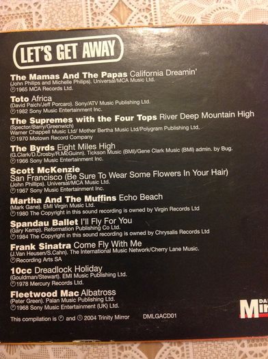 Let's Get Away.   Music compilation CD
