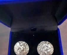 Charming pair of cufflinks Martian landscape.