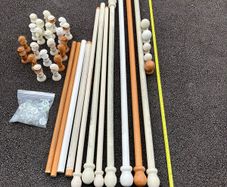 Wooden curtain Poles