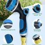 100FT Expandable Garden Hose Pipe with 10 Function Nozzle - Upgraded 3-Layer Latex No-Kink Flexible Water Hose with 1/2" 3/4" Connectors, Expanding Water Hose for Gardening, Washing & Cleaning Image 3