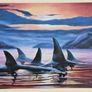 Painting by R Bishop signed in cardboard frame Image 7