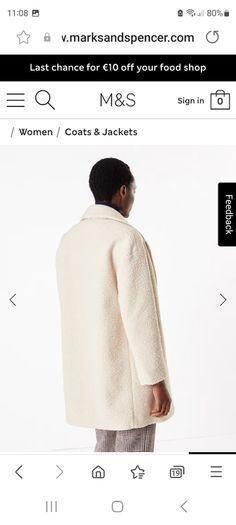 M&S Boucle Teddy Coat