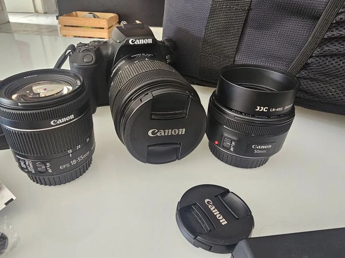 Canon EOS 250D DSLR camera, 3 lenses & accessories