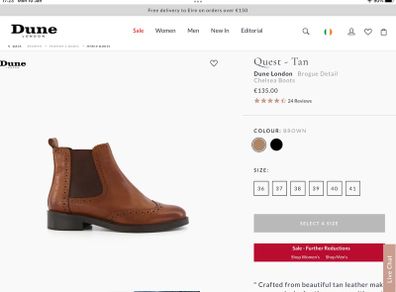 Ladies Tan Leather Chelsea boots