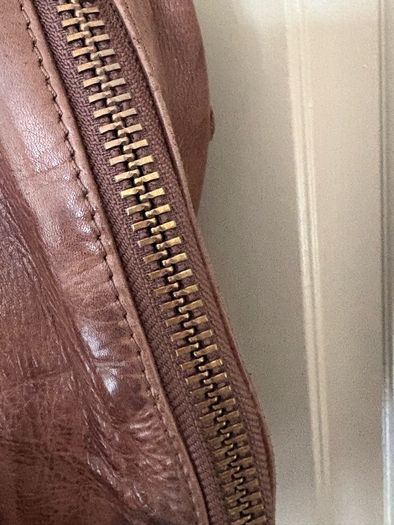 All saints distressed genuine leather Spitalfields multi tassel adjustable bag