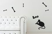 Bones + BOO + Mouse Halloween set sticker, Wall Decals for Halloween