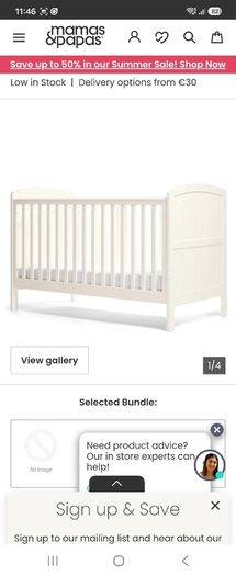 Mamas and Papas Dover Cot Bed