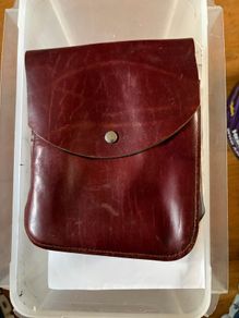 Small Red leather satchel